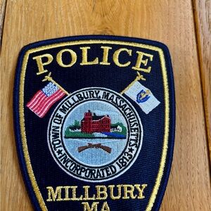 New Millbury MA Police Patch Embroidered Badge